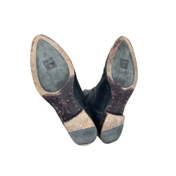 Frye Slouch Womans Black Leather Below Knee Riding Boots SZ 8M SKU 9399 - Picture 8 of 12